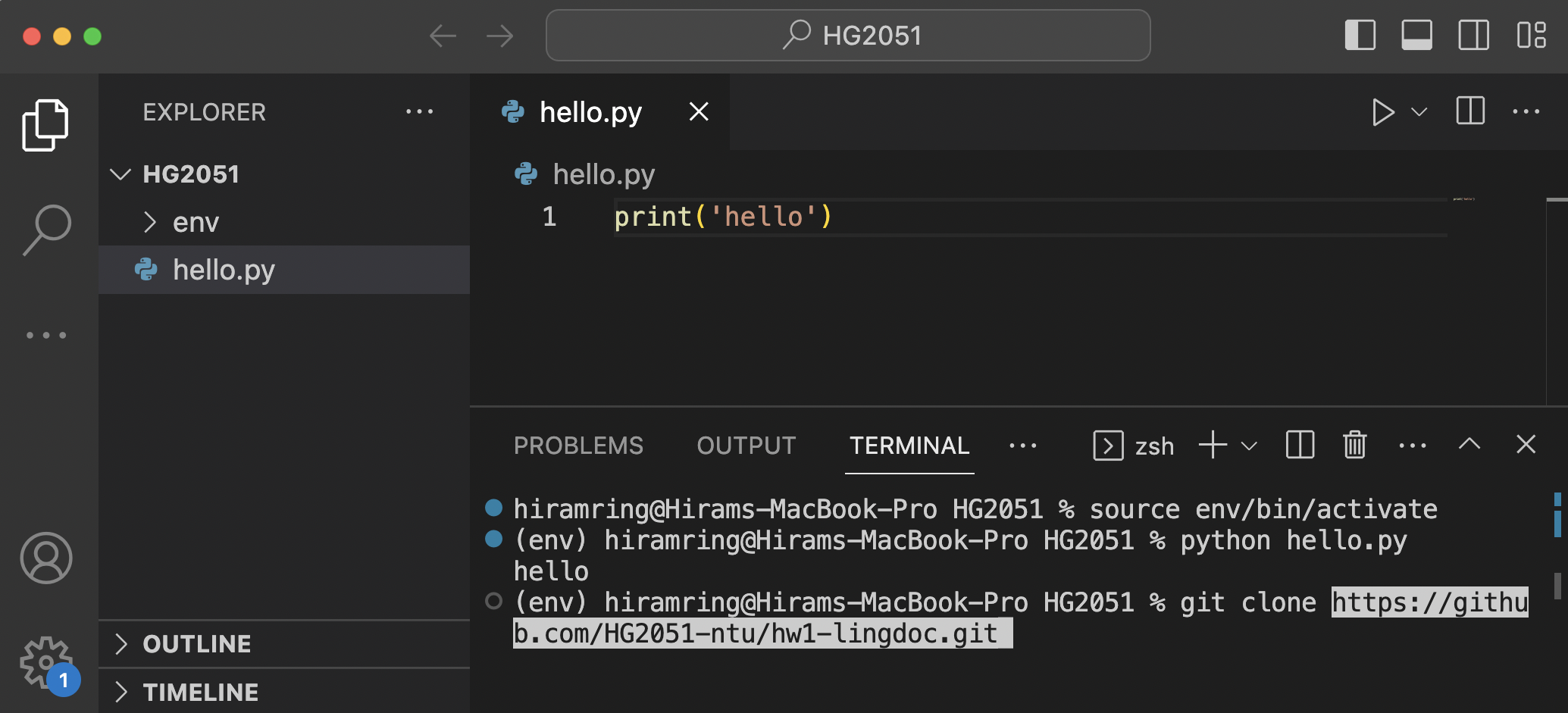 HG6209 – Using Visual Studio Code